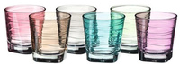 Leonardo - Zestaw 6 kolorowych szklanek 250ml Vario
