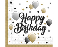 #ZSE Serwetki papierowe Milestone Happy Birthday, 33x33 cm, 20 szt.