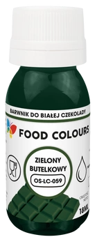 Barwnik do czekolady i mas tłustych BUTELKOWA ZIELEŃ 18 ml Food Colours