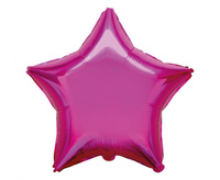 #BFK Balon foliowy 18" FX - Gwiazda (ciemnoróżowa), pakowany