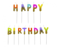 #SU Świeczki pikery Happy Birthday, z brokatem KK