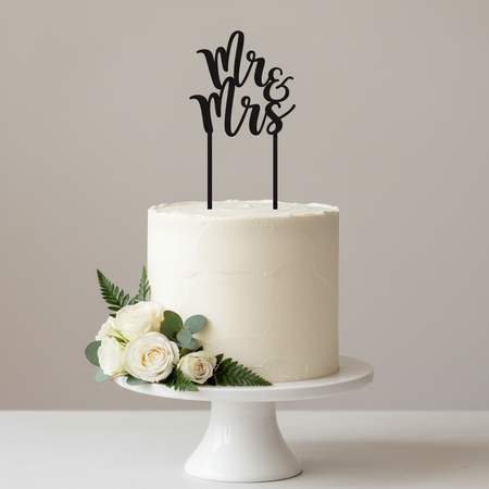 Topper na tort Mr&Mrs 20x12 cm + personalizacja koloru