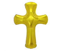 #BFK Balon foliowy Krzyż złoty, 51x67cm