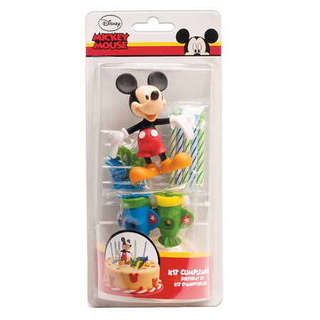 Zestaw świeczki urodzinowe i figurka PVC Myszka Mickey na tort DeKora