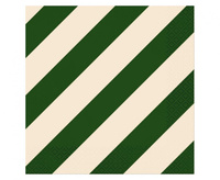 #ZSE_GD Serwetki pap. Paski (zielony-beżowy) 33x33 cm, 20 szt.