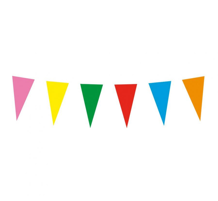 #DEGI Girlanda Papierowe Flagi wielokolorowe 10 m
