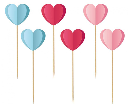 #DEI Pikery Love is in the air - Serduszka 3D, 6 szt.
