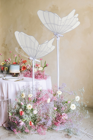 Balony foliowe do girland Motyle, mix, 19x23 cm (1 op. / 3 szt.)