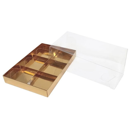 Pudełko na 6 monoporcjI 26,5x17,5x7,5 cm ZŁOTE