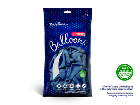 Balony Strong 27cm, Metallic Silver Snow (1 op. / 100 szt.)