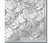 #ZSE Serwetki papierowe White&Silver, 33 x 33 cm,  20 szt.