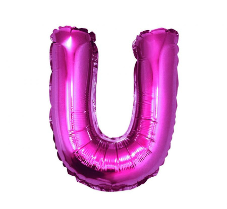 #BFK Balon foliowy "Litera U", różowa, 35 cm KK