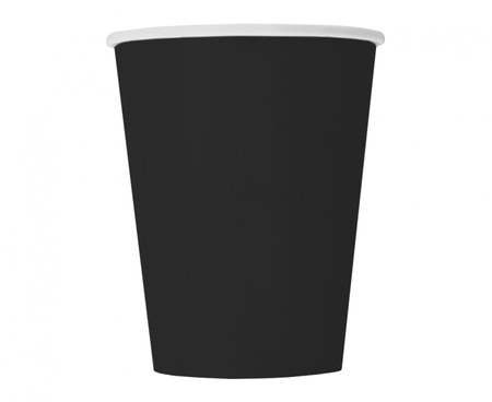 #ZKU Kubeczki papierowe czarne, 270ml, 8 szt. (sup label)