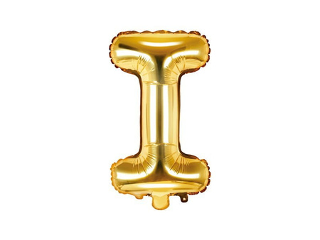 Balon foliowy Litera ''I'', 35cm, złoty