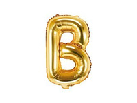 Balon foliowy Litera ''B'', 35cm, złoty
