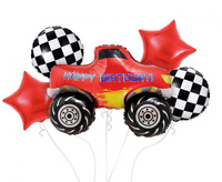 #BFK Balony foliowe - zestaw Monster Truck, 5 szt. KK