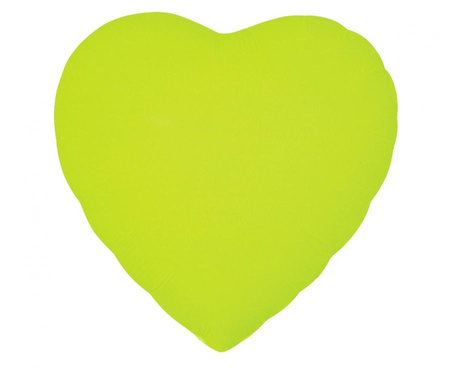 #BFK Balon foliowy Serce, fluor żółty, 18"