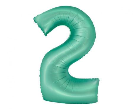 #BFC44 Balon foliowy Smart, Cyfra 2, miętowa matowa, 76 cm KK