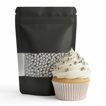 Perełki cukrowe SREBRNE 50g miękkie