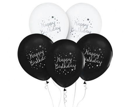 #BL Balony Happy Birthday, 12"/ 5 szt.
