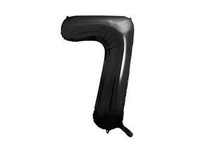 Balon foliowy Cyfra ''7'', 86cm, czarny Party Deco