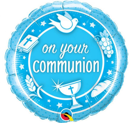 #BFK Balon foliowy 18 " QL CIR " On Your Communion Blue" KK