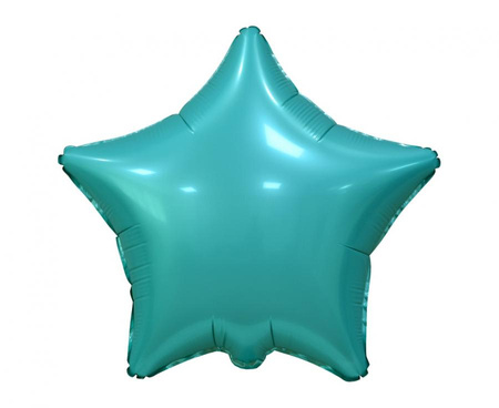#BFK Balon foliowy "Gwiazda", matowa, turkusowa, 19" KK
