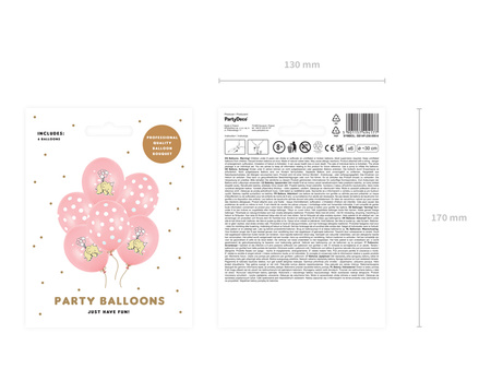 Balony 30cm, Kropki, Pastel Baby Blue (1 op. / 6 szt.)