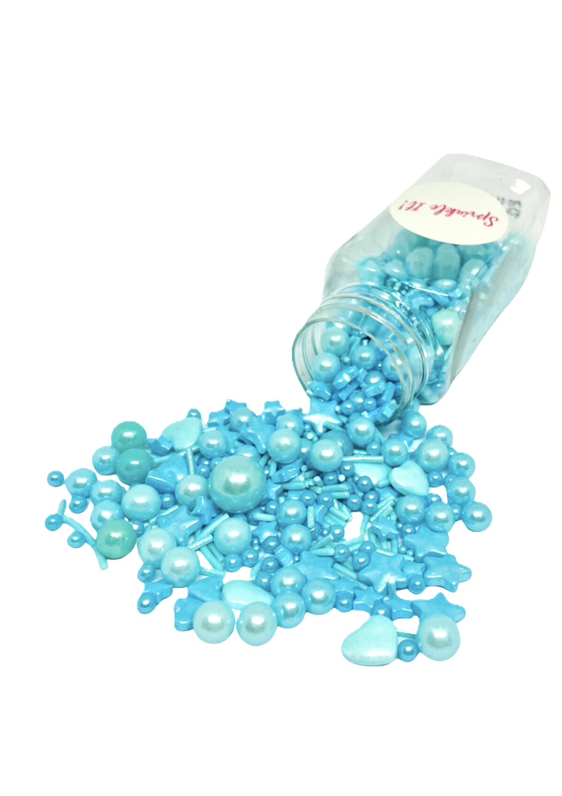Posypka cukrowa LOVELY BLUE 100 g Sprinkle It! – niebieskie kryształki cukrowe do dekoracji tortów, ciast i deserów