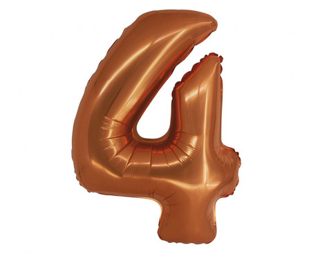 #BFC43 Balon foliowy Smart, Cyfra 4, miedziana, 76 cm KK