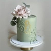 Linearny decor topper na bok tortu KOBIETA W CIĄŻY BABY SHOWER 