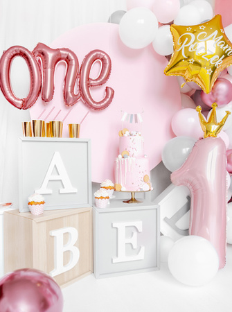 Balony z konfetti - kółka, 30cm, złoty (1 op. / 6 szt.)
