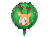 Balon foliowy Renifer, 45 cm, mix