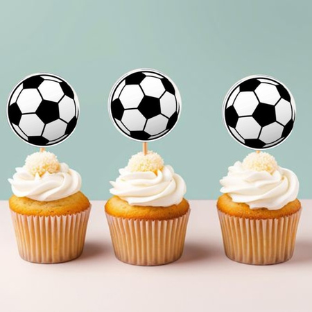 Wydruk jadalny opłatek na muffinki PIŁKI MUFFINKI 6 CM