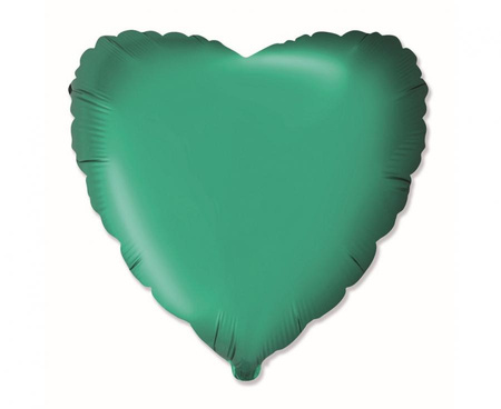 #BFK Balon foliowy 18" FX - Serce (satynowy zielony), niepakowany KK