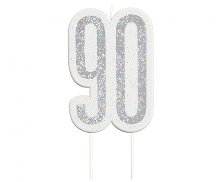 #SU Świeczka piker Glitz 90, srebrna