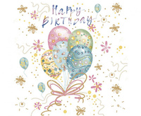 #ZSE Serwetki papierowe Pastell Balloons with Gold Flowers, 33 x 33 cm, 20 szt.