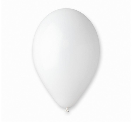 #BL Balony A80 pastel 9" - białe 01/ 100 szt.