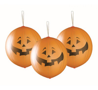 #BL Balony Premium "Dynie na Halloween", piłki z gumką, 3 szt.