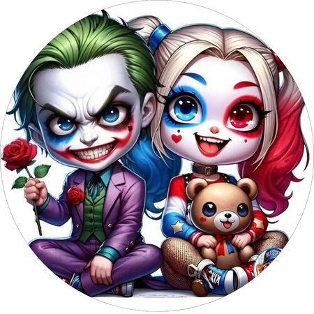 Opłatek na tort JOKER I HARLEY QUEEN