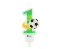 #SC28 Świeczka cyferka 1, z piłką, 7,8 cm KK