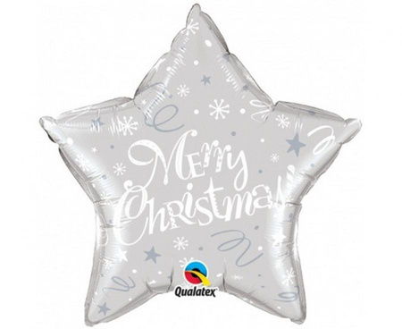 #BFK Balon foliowy 20" QL SHP "Merry Christmas", srebrny KK