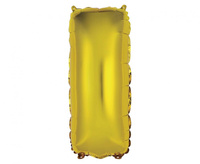 #BFK Balon foliowy "Litera I", złota, 35 cm KK