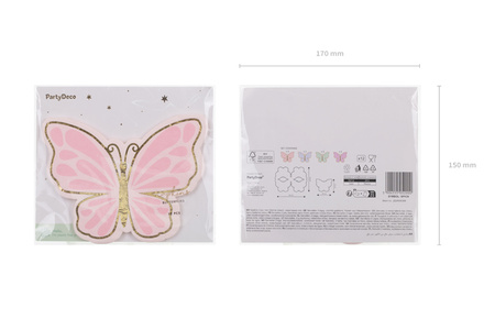 Serwetki Motyl, mix, 16x12 cm (1 op. / 12 szt.)