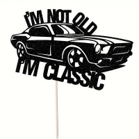 Topper na tort HAPPY BIRTHDAY AUTO I'M NOT OLD, I'M CLASSIC
