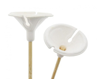 #BAI Patyczki z zatyczkami do balonów, bambus + papier, 100 szt.