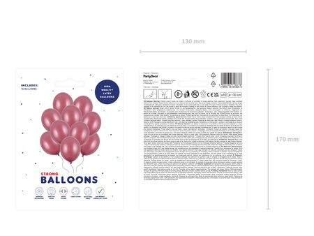 Balony Strong 30cm, Metallic Black (1 op. / 10 szt.)