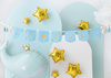 Balony Eco 33 cm, Cyfra '' 1 '', jasny złoty (1 op. / 6 szt.)