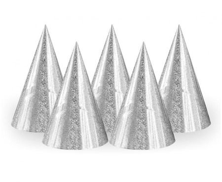 #STAI Czapeczki holograficzne, srebrne/ 100 szt.