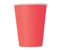 #ZKU Kubeczki papierowe czerwone, 270ml, 8 szt. (sup label)